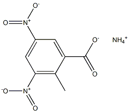 2-Methyl-3,5-dinitrobenzoic acid ammonium salt,,结构式