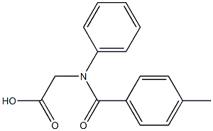 [N-(4-メチルベンゾイル)-N-フェニルアミノ]酢酸 化学構造式