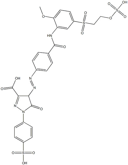  4,5-Dihydro-4-[[4-[[[2-methoxy-5-[[2-(sulfooxy)ethyl]sulfonyl]phenyl]amino]carbonyl]phenyl]azo]-5-oxo-1-(4-sulfophenyl)-1H-pyrazole-3-carboxylic acid