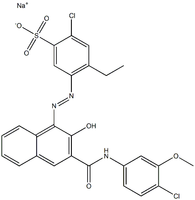 2-Chloro-4-ethyl-5-[[3-[[(4-chloro-3-methoxyphenyl)amino]carbonyl]-2-hydroxy-1-naphtyl]azo]benzenesulfonic acid sodium salt