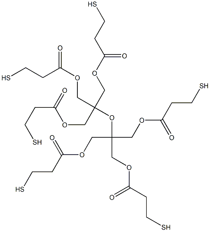 Bis(3-mercaptopropanoic acid)[2,2,4,4-tetrakis[(3-mercapto-1-oxopropoxy)methyl]-3-oxapentane]-1,5-diyl ester Structure