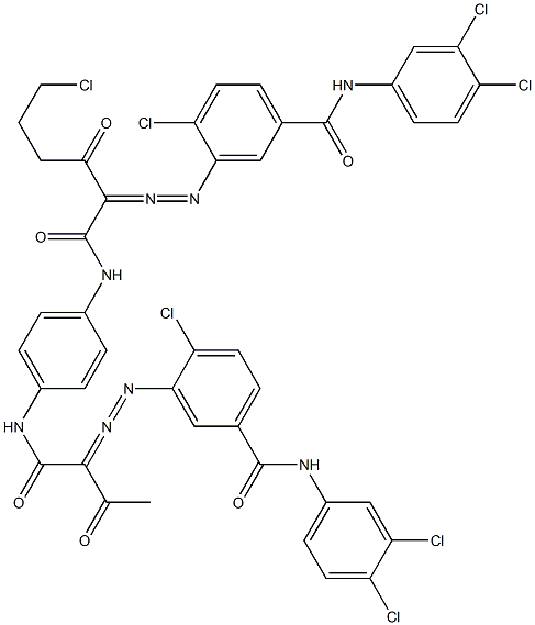  3,3'-[2-(2-Chloroethyl)-1,4-phenylenebis[iminocarbonyl(acetylmethylene)azo]]bis[N-(3,4-dichlorophenyl)-4-chlorobenzamide]