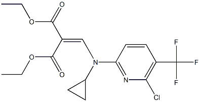2-[[(Cyclopropyl)[6-chloro-5-(trifluoromethyl)-2-pyridinyl]amino]methylene]malonic acid diethyl ester,,结构式