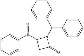 1-(Diphenylmethyl)-4-(phenylsulfinyl)azetidin-2-one 结构式