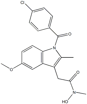 [1-(4-Chlorobenzoyl)-2-methyl-5-methoxy-1H-indol-3-yl]acetohydroxamic acid methyl ester Struktur