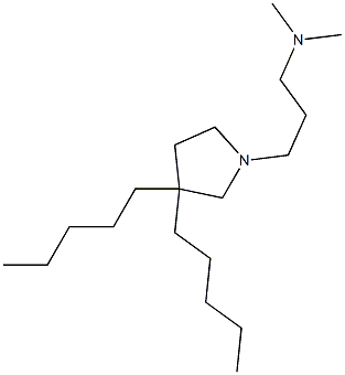 1-(3-Dimethylaminopropyl)-3,3-dipentylpyrrolidine Structure