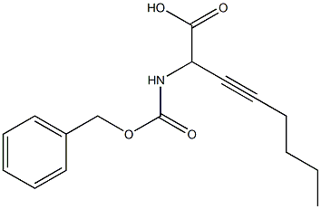 2-ベンジルオキシカルボニルアミノ-3-オクチン酸 化学構造式