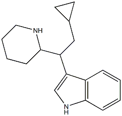 3-(1-Cyclopropylmethyl-2-piperidylmethyl)-1H-indole,,结构式