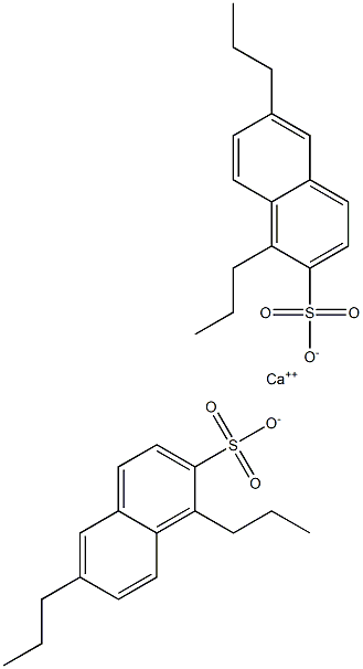 Bis(1,6-dipropyl-2-naphthalenesulfonic acid)calcium salt Structure