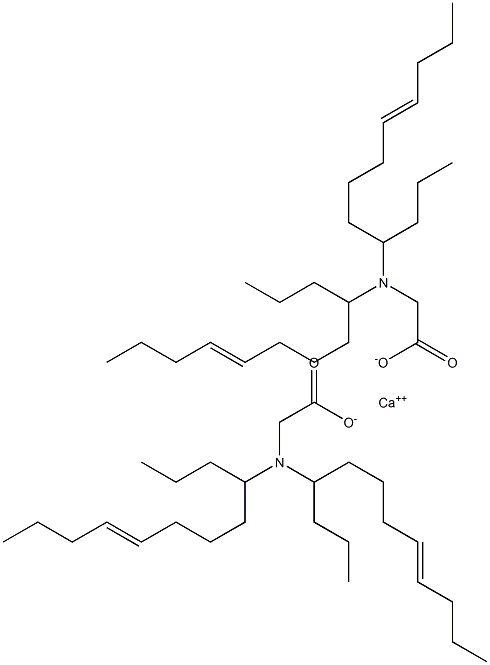 Bis[N,N-di(8-dodecen-4-yl)aminoacetic acid]calcium salt Structure