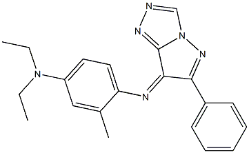 (7Z)-7-[[2-Methyl-4-(diethylamino)phenyl]imino]-6-phenyl-7H-pyrazolo[5,1-c]-1,2,4-triazole 结构式