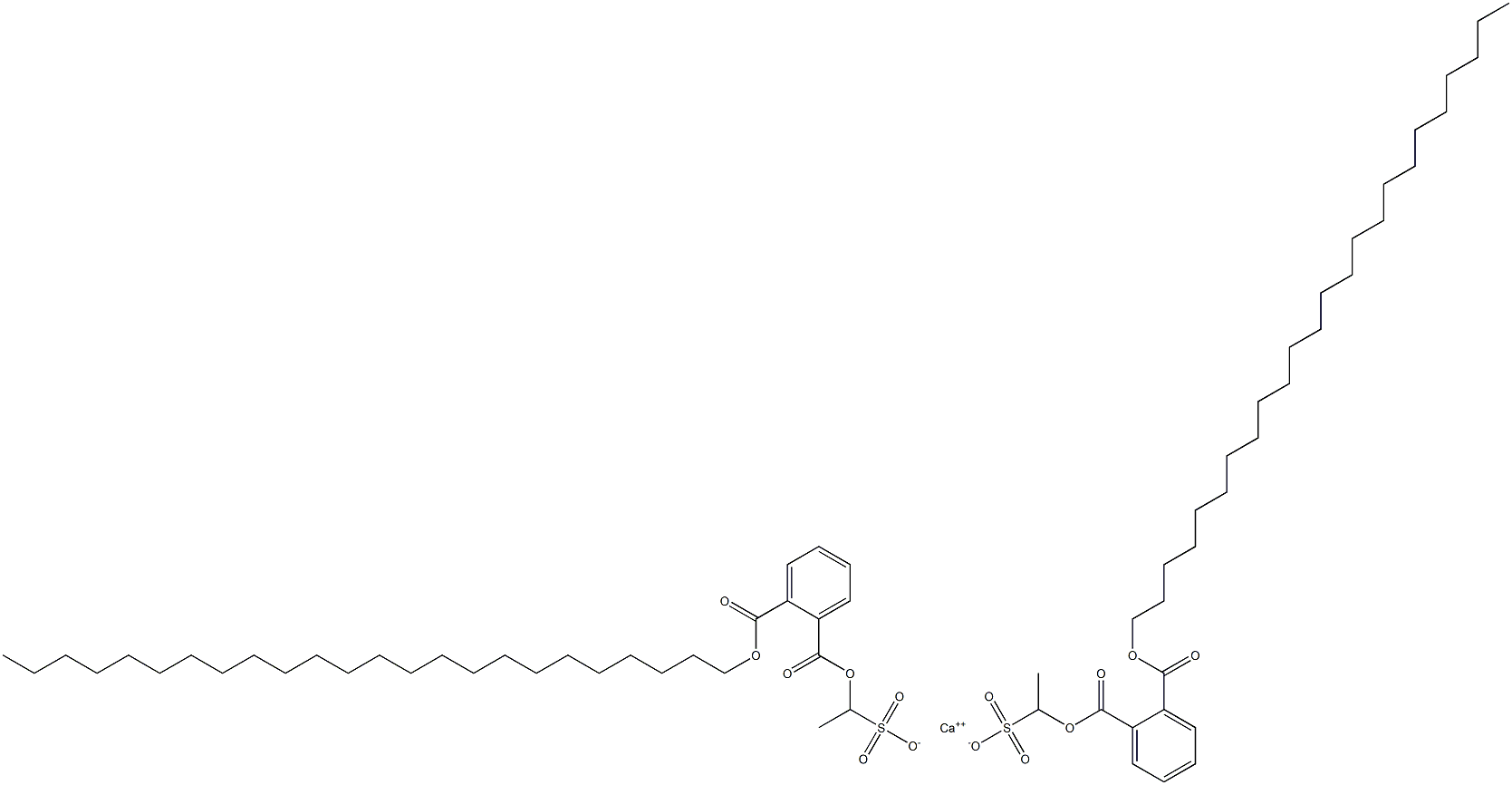 Bis[1-[(2-tetracosyloxycarbonylphenyl)carbonyloxy]ethanesulfonic acid]calcium salt Structure