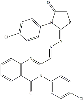 3-(4-Chlorophenyl)-2-[2-[(2,3,4,5-tetrahydro-3-(p-chlorophenyl)-4-oxothiazole)-2-ylidene]hydrazonomethyl]quinazoline-4(3H)-one