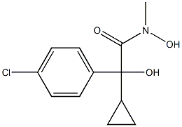 N-Methyl-2-hydroxy-2-cyclopropyl-2-(4-chlorophenyl)acetohydroxamic acid 结构式