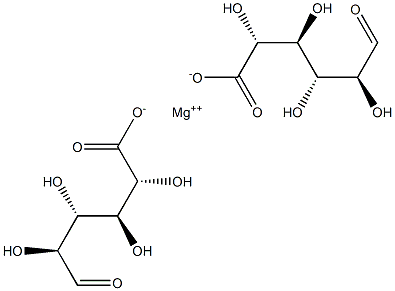 ビス[(2R,3S,4R,5S)-2,3,4,5-テトラヒドロキシ-6-オキソヘキサン酸]マグネシウム 化学構造式