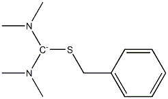 Bis(dimethylamino)[(phenylmethyl)thio]methylium Structure