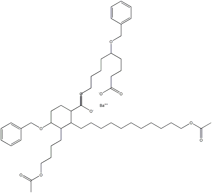  Bis(5-benzyloxy-18-acetyloxystearic acid)barium salt