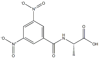 N-(3,5-Dinitrobenzoyl)alanine Structure