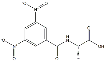 N-(3,5-Dinitrobenzoyl)alanine 结构式