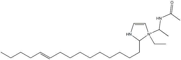 1-[1-(Acetylamino)ethyl]-1-ethyl-2-(10-pentadecenyl)-4-imidazoline-1-ium,,结构式
