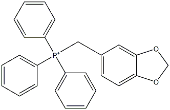 トリフェニル[(1,3-ベンゾジオキソール-5-イル)メチル]ホスホニウム 化学構造式