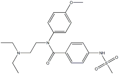 N-(4-Methoxyphenyl)-N-[2-(diethylamino)ethyl]-4-[(methylsulfonyl)amino]benzamide Struktur