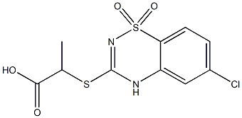 6-Chloro-3-[(1-carboxyethyl)thio]-4H-1,2,4-benzothiadiazine 1,1-dioxide