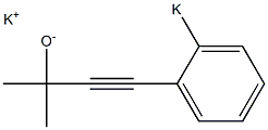 Potassium 3-(2-potassiophenyl)-1,1-dimethyl-2-propyne-1-olate 结构式