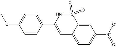 3-(4-Methoxyphenyl)-7-nitro-2H-1,2-benzothiazine 1,1-dioxide Struktur