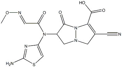 6-[(2-Amino-4-thiazolyl)(methoxyimino)acetylamino]-2-cyano-6,7-dihydro-5-oxo-1H,5H-pyrazolo[1,2-a]pyrazole-3-carboxylic acid