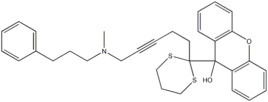 9-[2-[5-[N-Methyl-N-(3-phenylpropyl)amino]-3-pentynyl]-1,3-dithian-2-yl]-9H-xanthen-9-ol