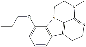 10-Propoxy-2,3,5,6-tetrahydro-3-methyl-1H-3,4,10b-triazafluoranthene 结构式