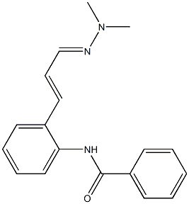 2-Benzoylaminocinnamaldehyde dimethyl hydrazone Struktur