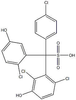 (4-Chlorophenyl)(2-chloro-5-hydroxyphenyl)(2,6-dichloro-3-hydroxyphenyl)methanesulfonic acid Structure