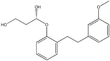 (3R)-3-[2-(3-メトキシフェネチル)フェノキシ]-1,3-プロパンジオール 化学構造式