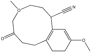 1-Cyano-4-methyl-11-methoxy-1,2,3,4,6,7,8,9-octahydro-5-benzoxacycloundecin-6-one