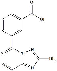 3-(2-Amino[1,2,4]triazolo[1,5-c]pyrimidin-5-yl)benzoic acid,,结构式