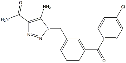 5-Amino-1-[3-(4-chlorobenzoyl)benzyl]-1H-1,2,3-triazole-4-carboxamide|