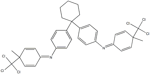 4,4'-(1,1-Cyclohexanediyl)bis[N-[4-(trichloromethyl)-4-methyl-2,5-cyclohexadiene-1-ylidene]aniline] Struktur