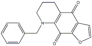 5,6,7,8-Tetrahydro-8-benzylfuro[3,2-g]quinoline-4,9-dione,,结构式