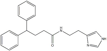 N-[2-(1H-イミダゾール-4-イル)エチル]-4,4-ジフェニルブタンアミド 化学構造式