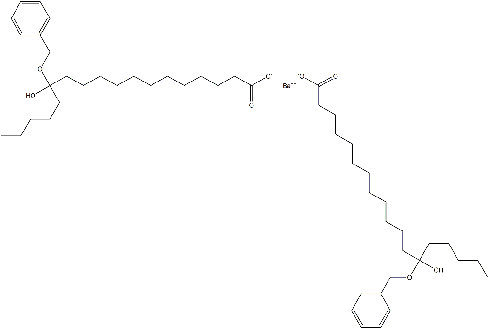 ビス(13-ベンジルオキシ-13-ヒドロキシステアリン酸)バリウム 化学構造式