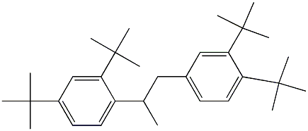 2-(2,4-ジ-tert-ブチルフェニル)-1-(3,4-ジ-tert-ブチルフェニル)プロパン 化学構造式