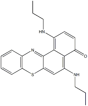 1,5-ビス(プロピルアミノ)-4H-ベンゾ[a]フェノチアジン-4-オン 化学構造式
