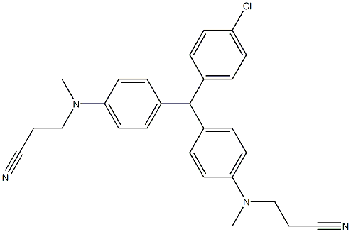 4,4'-(4-Chlorophenylmethylene)bis[N-methyl-N-(2-cyanoethyl)benzenamine],,结构式