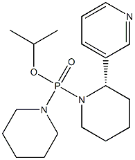 3-[(2S)-1-[イソプロポキシ(ピペリジノ)ホスフィニル]ピペリジン-2-イル]ピリジン 化学構造式