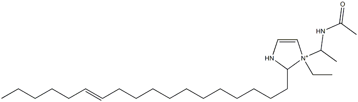 1-[1-(Acetylamino)ethyl]-1-ethyl-2-(12-octadecenyl)-4-imidazoline-1-ium,,结构式
