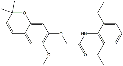  2-[[2,2-Dimethyl-6-methoxy-2H-1-benzopyran-7-yl]oxy]-2',6'-diethylacetanilide