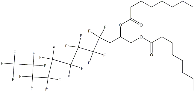 Dioctanoic acid 4,4,5,5,6,6,7,7,8,8,9,9,10,10,11,11,12,12,12-nonadecafluoro-1,2-dodecanediyl ester,,结构式