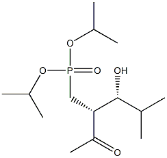 [(2R,3R)-2-Acetyl-3-hydroxy-4-methylpentyl]phosphonic acid diisopropyl ester,,结构式